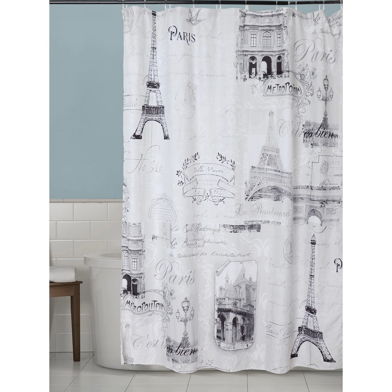 paris shower curtain bed bath and beyond