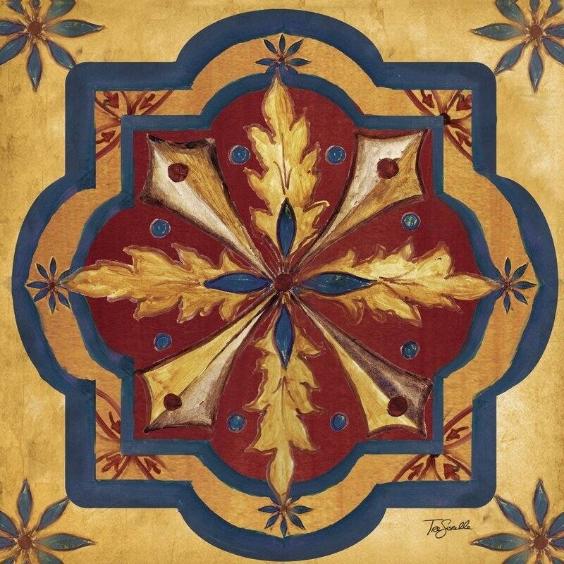 CANVAS premade Moroccan Sprice I Graphic Art Gallery Wrapped - 24 x 24 - Wood - Natural - 24 x 24