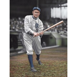  Buyartforless Canvas Babe Ruth on Deck by Darryl Vlasak 32x24  Painting Print on Wrapped Canvas Memorabilia Baseball Legend New York  Yankees Made in The USA! : Sports & Outdoors