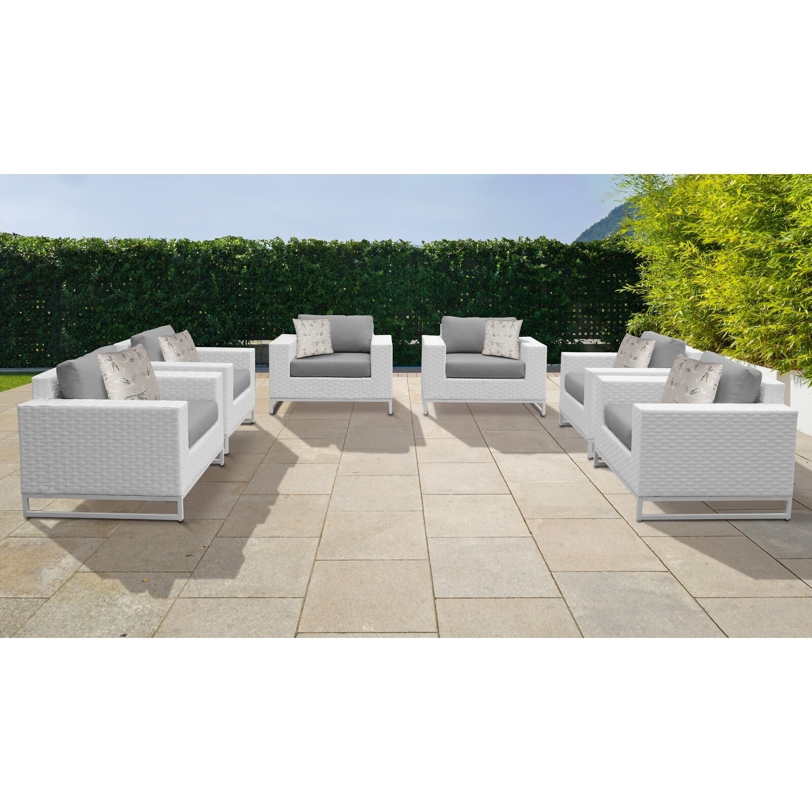 miami charcoal 6 piece garden patio set