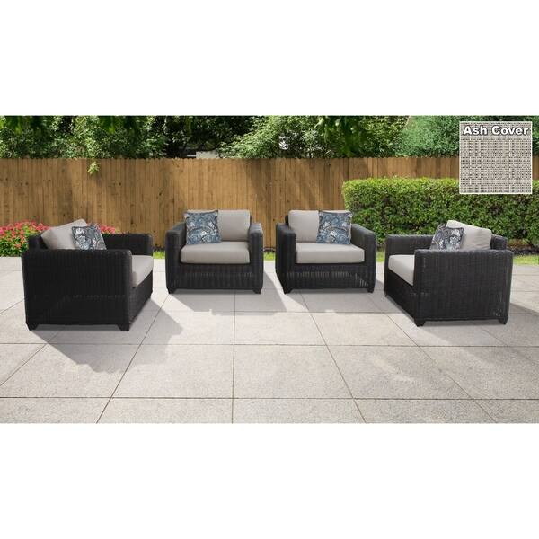 Shop Venice 4 Piece Outdoor Wicker Patio Furniture Set 04a Overstock 29132151