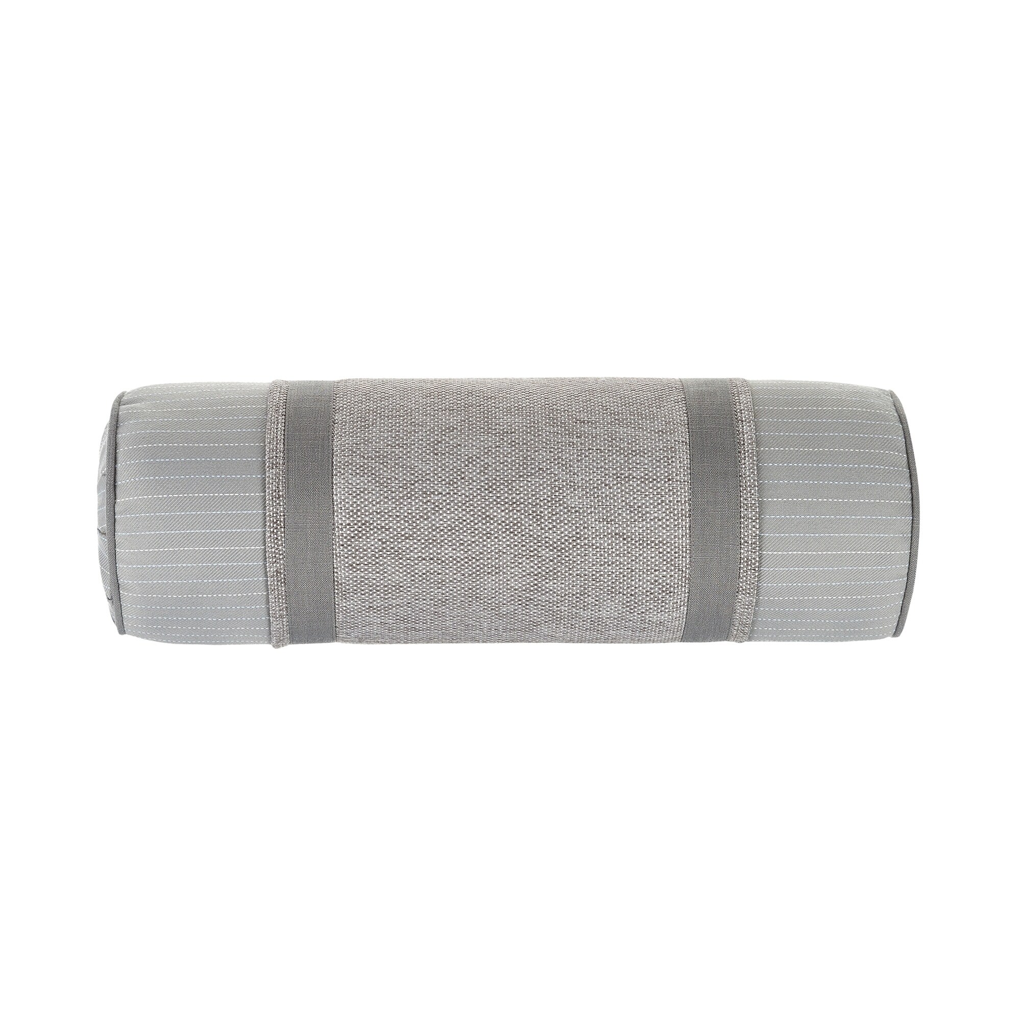Shop Croscill Siena Gray Woven Bolster Pillow Free Shipping