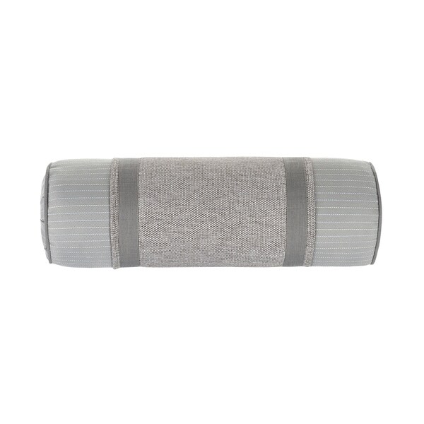 Shop Croscill Siena Gray Woven Bolster Pillow Free Shipping