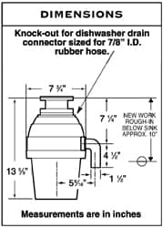 Waste King Legend 9930 1/2 Horsepower Garbage Disposer - Free Shipping