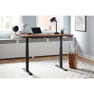 Amalie Grey Sheesham and Weathered Gunmetal Standing Desk