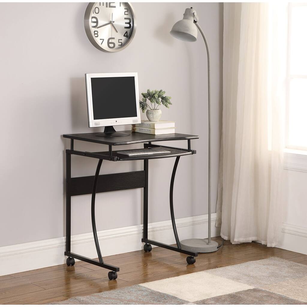 Chester Black Computer Desk with Keyboard Tray