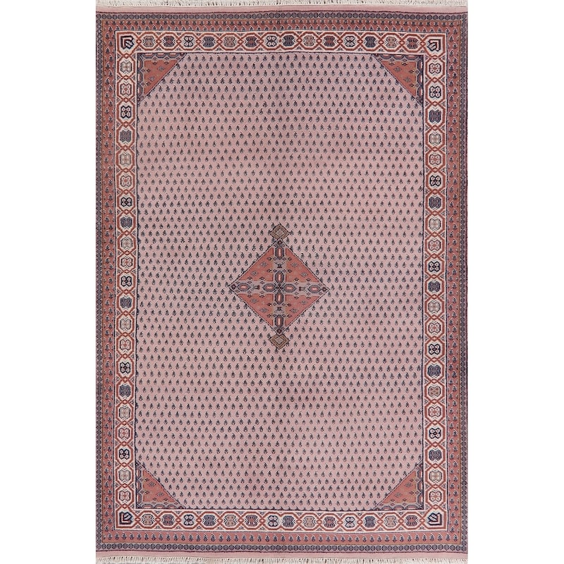 Botemir Indian Rug Oriental Hand Knotted Wool Persian Style Carpet - 5' 2'' X 3' 0'' - Beige