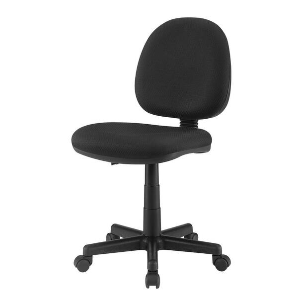 Shop Newell Black Armless Office Chair With Casters Overstock
