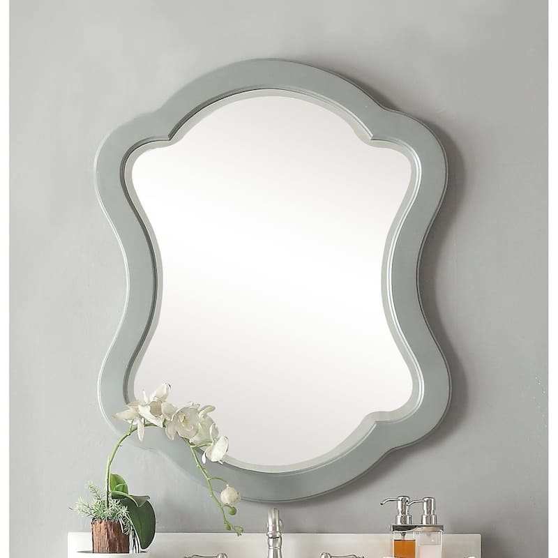 34 inch Benton Collection Knoxville Gray Bathroom Vanity with Mirror