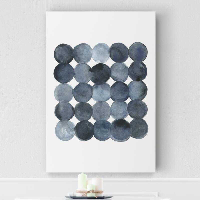Blue Grey Density I -Gallery Wrapped Canvas