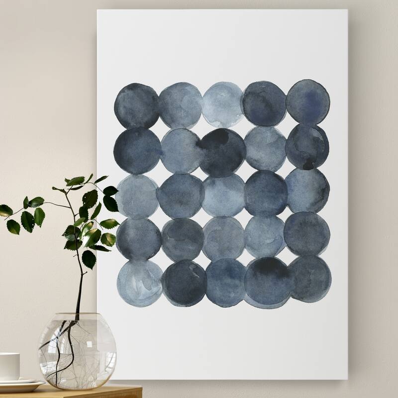Blue Grey Density I -Gallery Wrapped Canvas