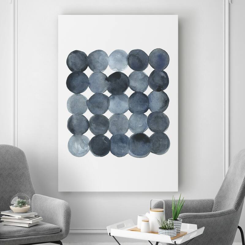 Blue Grey Density I -Gallery Wrapped Canvas