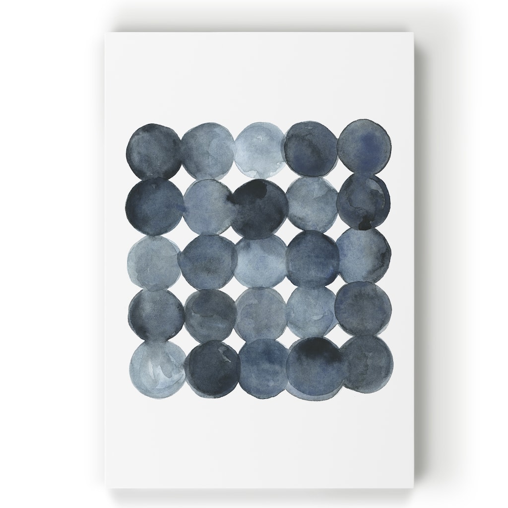 Blue Grey Density I -Gallery Wrapped Canvas