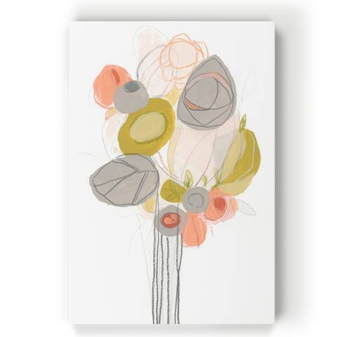 Wildflower Contour II -Gallery Wrapped Canvas