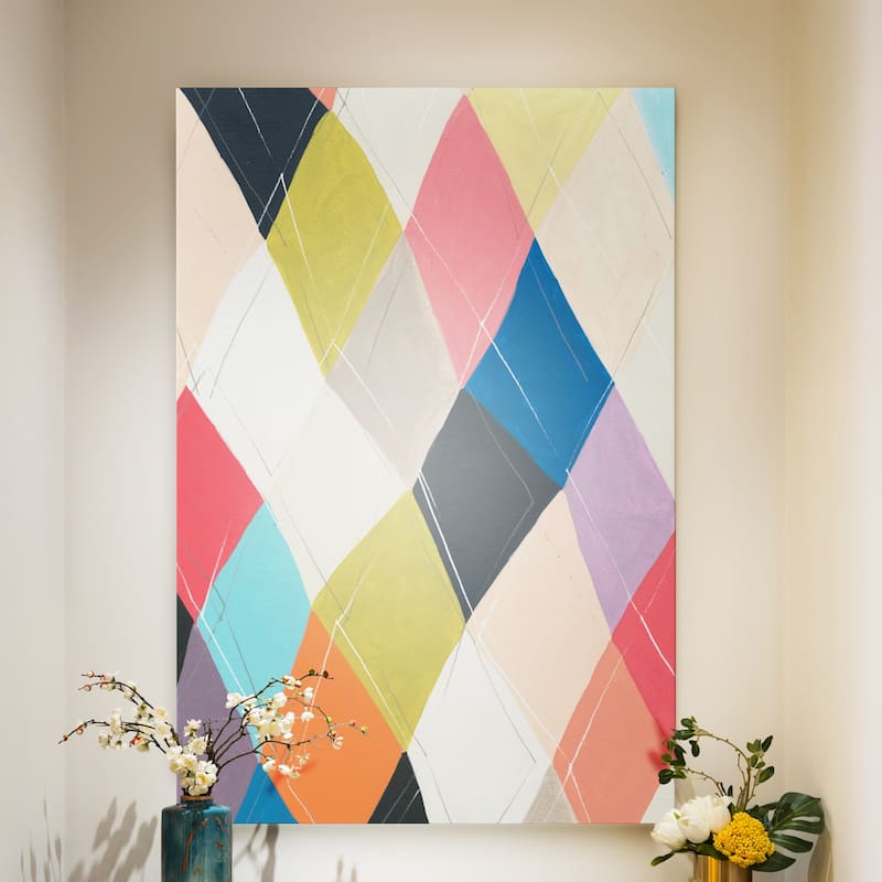 Harlequin Hopscotch I -gallery Wrapped Canvas - Bed Bath & Beyond 