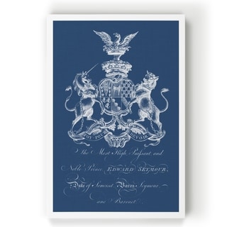 Heraldry on Navy II -Gallery Wrapped Canvas - Bed Bath & Beyond - 29138887