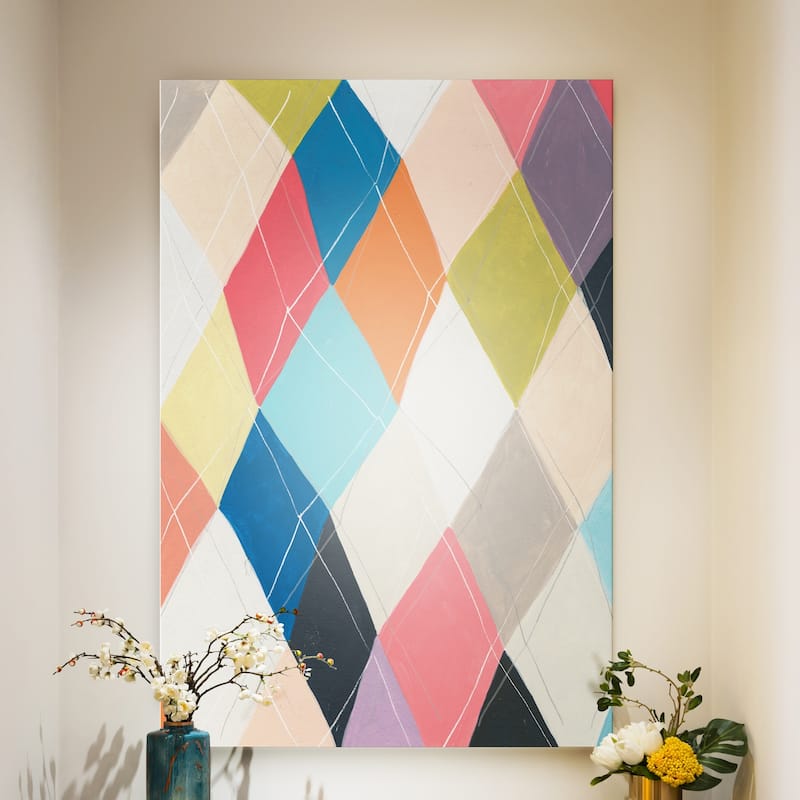 Harlequin Hopscotch Ii -gallery Wrapped Canvas - Bed Bath & Beyond 