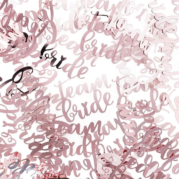Shop 1000 Count Team Bride Rose Gold Confetti Bachelorette Party