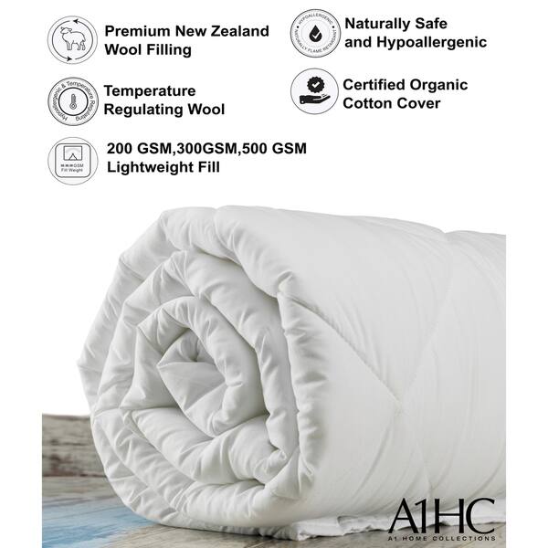 Shop Lightweight 3in1 Wool Duvet Insert Organic Cotton Newzealand