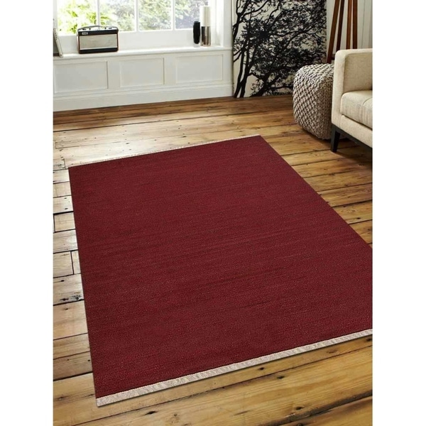 Shop Modern Solid Color Flat Weave Kilim Carpet Indian ...