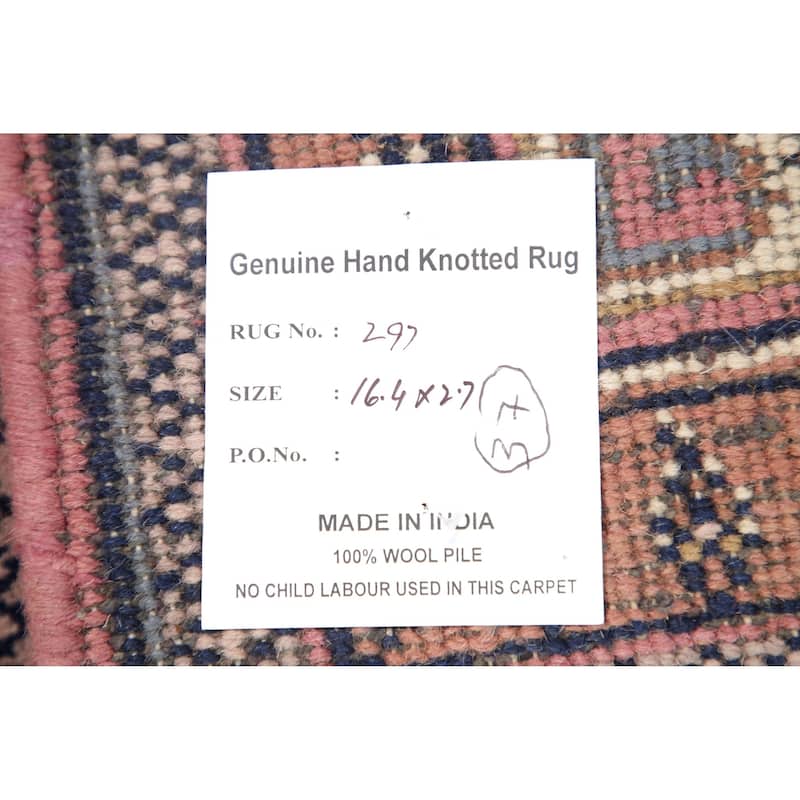 Botemir Indian Oriental Carpet Hand Knotted Wool Traditional Rug