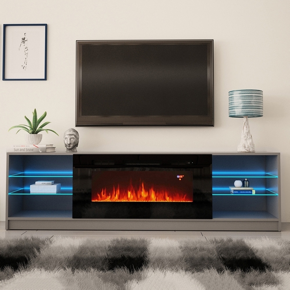 fireplace tv stand 80