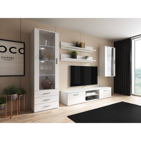 Shop Soho 6 Modern Wall Unit Entertainment Center With 16 Color
