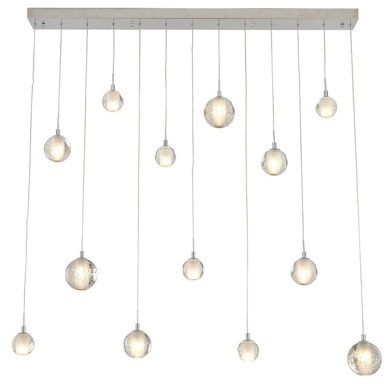 Chrome Metal Chandelier With Clear Crystal Bubble Accents - Chandeliers For Bedrooms by Overstock.com