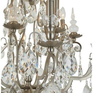 Monaco 12 light Golden Iron Chandelier Clear Glass Crystal Monaco 12 light Golden Iron Chandelier Clear Glass Crystal