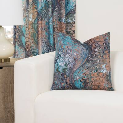 The Art of Marbling Alluvium Designer Throw Pillow
