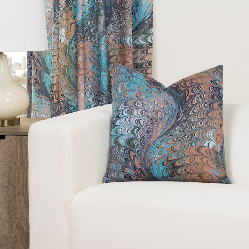 The Art of Marbling Alluvium Designer Throw Pillow