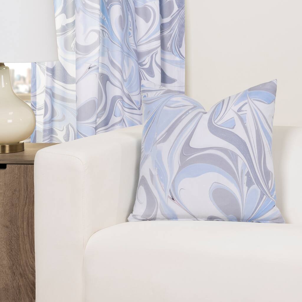 The Art of Marbling Quicksilver Designer Throw Pillow