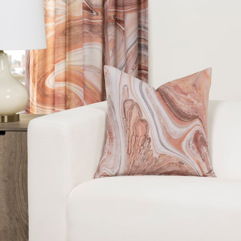 The Art of Marbling Bedrock Designer Throw Pillow