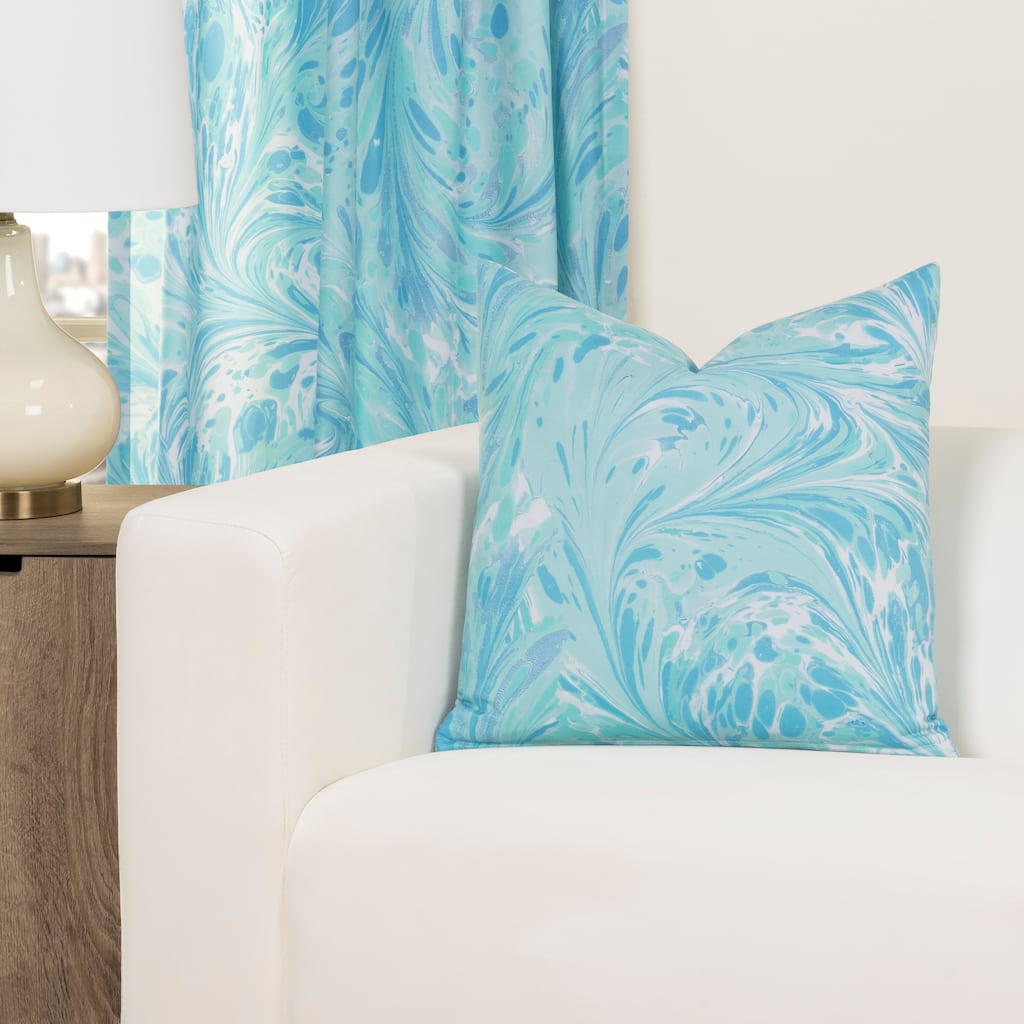 The Art of Marbling Triton Designer Throw Pillow