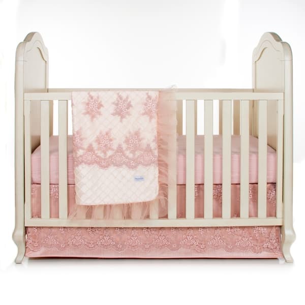 slide 2 of 5, Remember My Love 3Pc Set (Includes quilt, Sateen sheet, crib skirt) - 8' x 11'