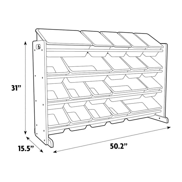 humble crew organizer with 20 bins