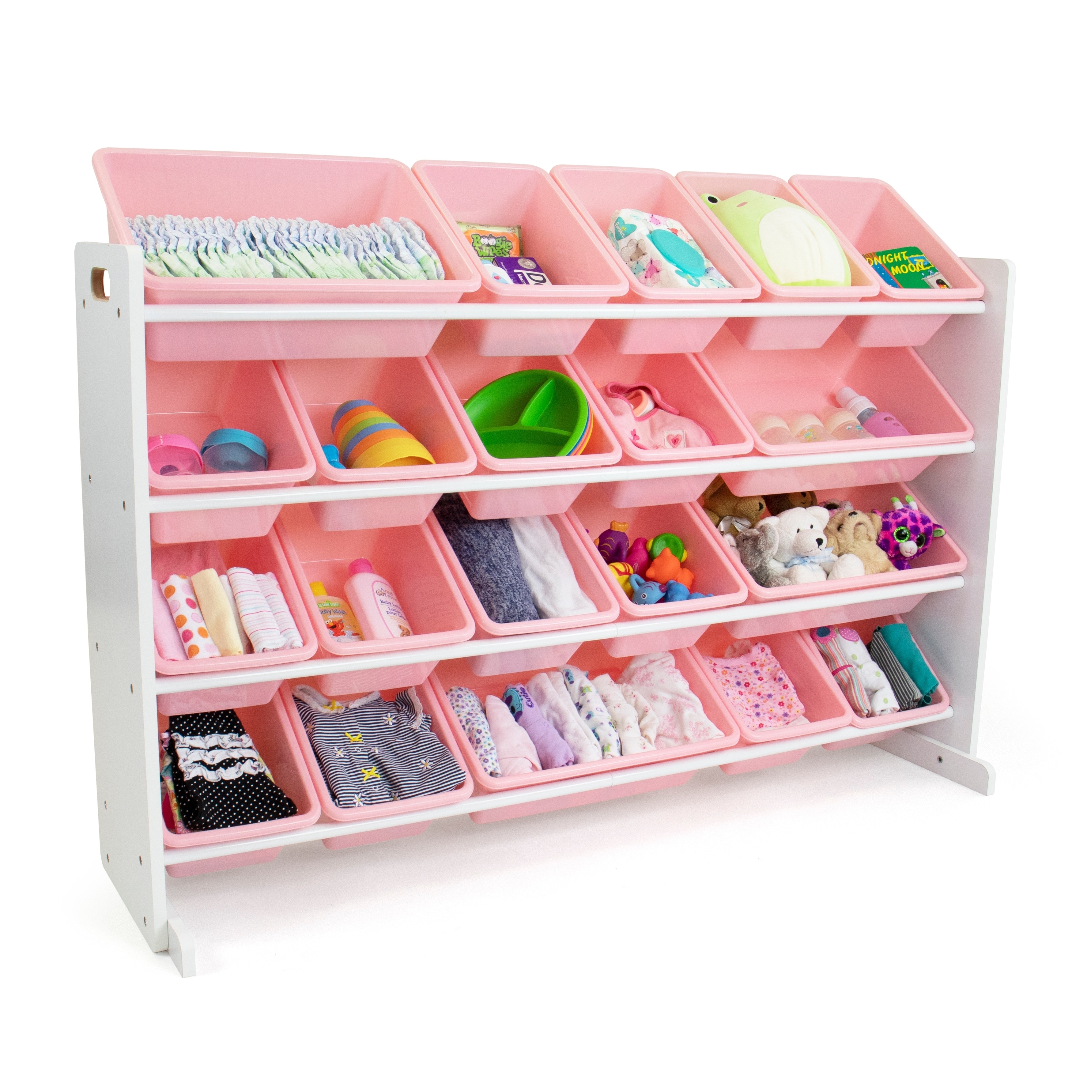 Journey Extra Large Kids' Toy Storage Organizer with 20 Storage Bins  Natural/White - Humble Crew