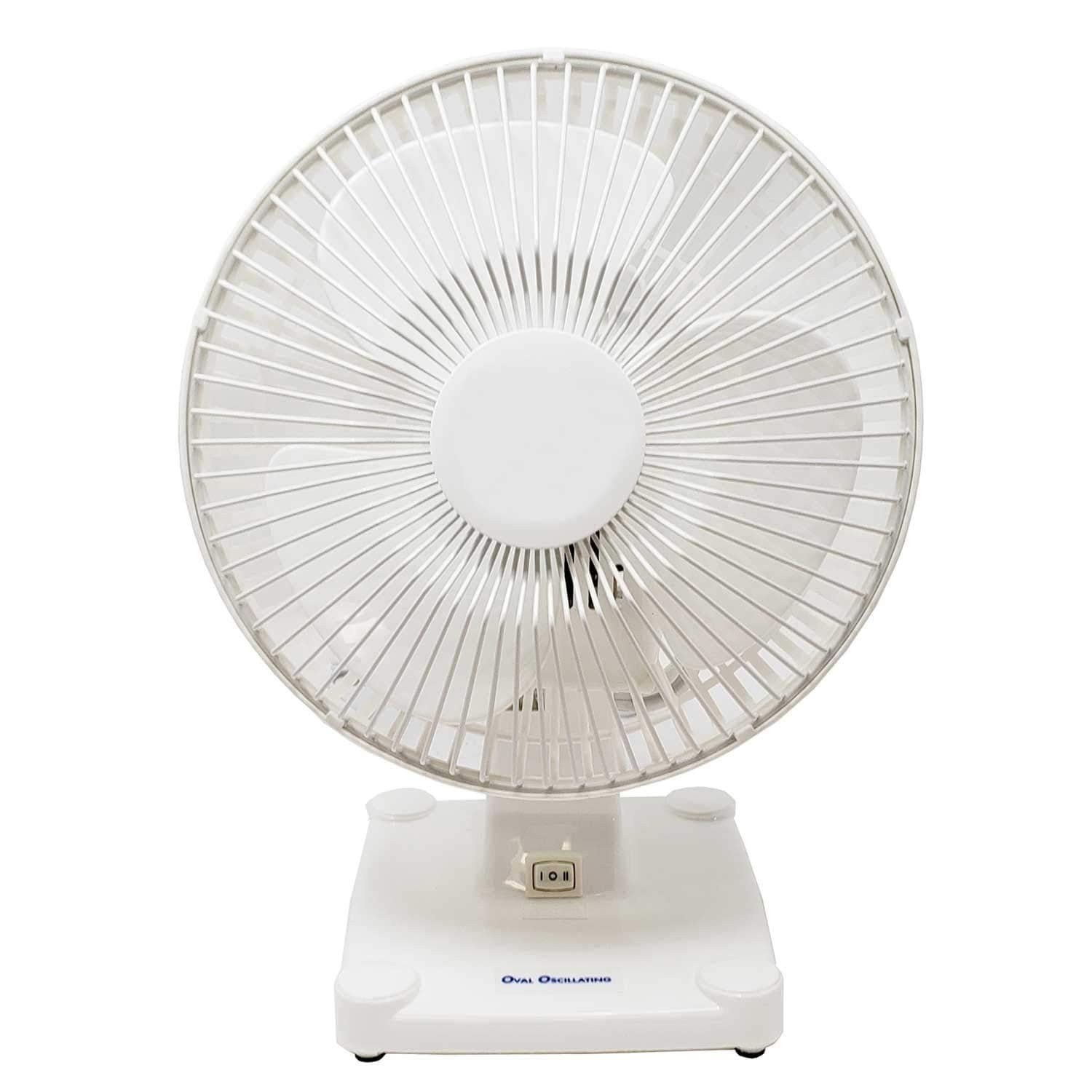 Energy Efficient Oval Oscillating Quiet & Powerful 2-Speed Desk Table Fan W/ Adjustable Air Circulator (8 Desk Fan), White - Bed Bath & Beyond -  29140619