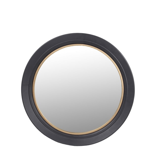 Privilege Small Gunmetal and Gold Wall Mirror. 23.5x2x23.5