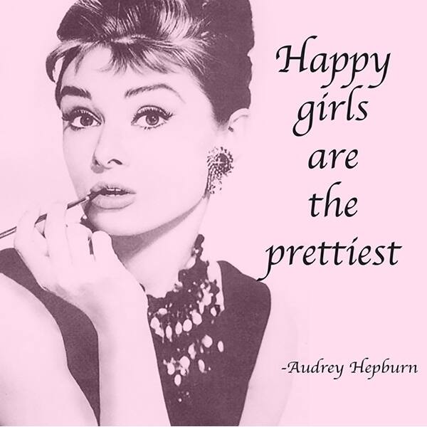 CANVAS Audrey Hepburn Quote Graphic Art