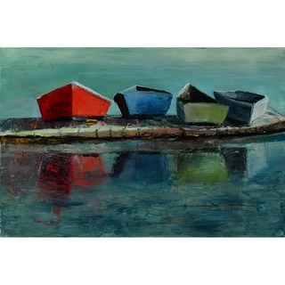 Canvas Dory Dock By Susan Fehlinger Art Painting Reproduction - Bed 