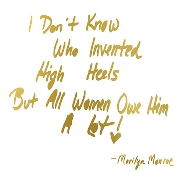 CANVAS Marilyn Monroe Quote in Gold - Heels Textual Art - Bed Bath ...