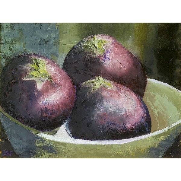 CANVAS Eggplant (Aubergine) by Susan Fehlinger Art Painting Reproduction