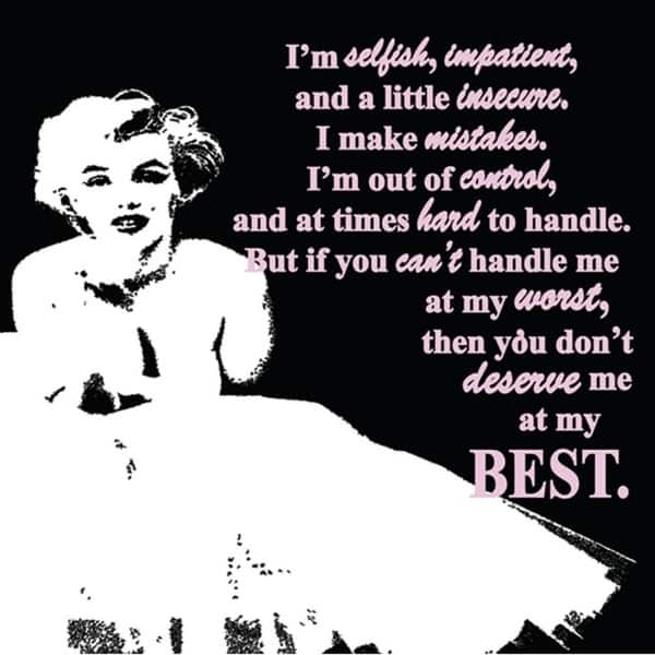 CANVAS We Agree Marilyn Monroe Quote Graphic Art - Bed Bath & Beyond ...