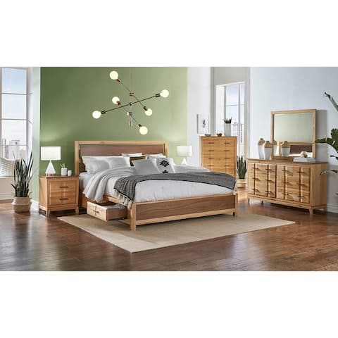 Simply Solid Marsanne Solid Wood Storage Panel Bed