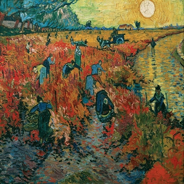 CANVAS Red Vineyards Near Arles1888 by Vincent Van Gogh - Overstock ...