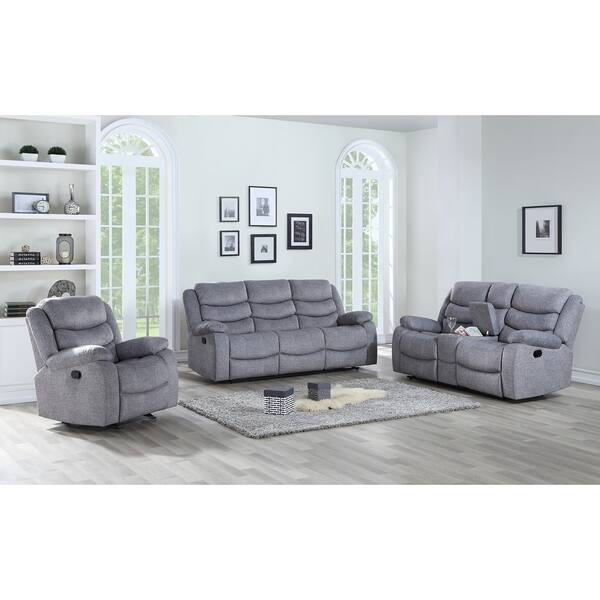 Granada Grey Dual Recliner Sofa With Footrest Granada Grey Dual Recliner Sofa With Footrest