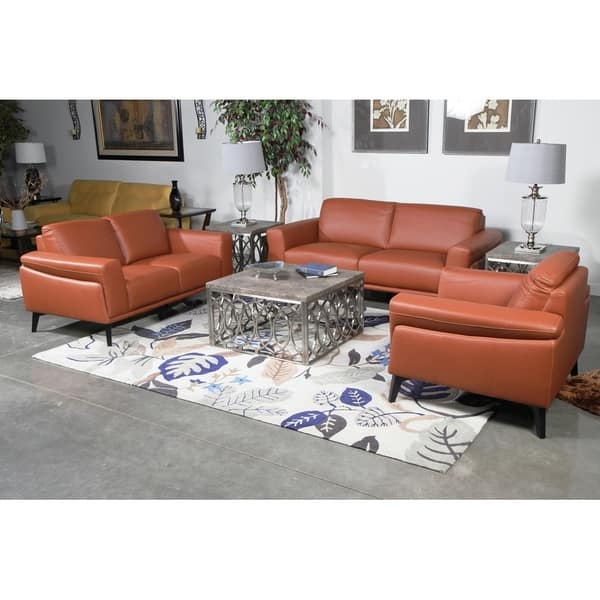 Como Terracotta Leather Sofa Como Terracotta Leather Sofa