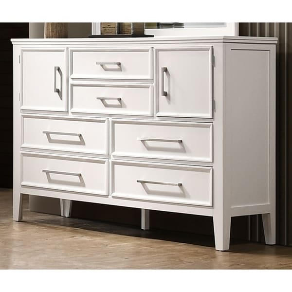 Andover White 6-drawer and 2-door Dresser