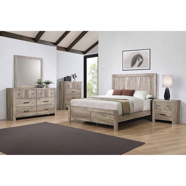 Carbon Loft Wyverna Rustic Oak 5-piece Bedroom Set